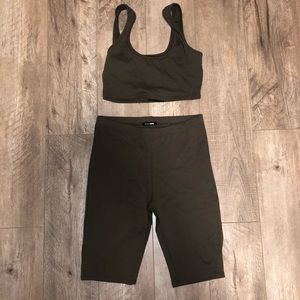 FASHION NOVA bondoc biker short set